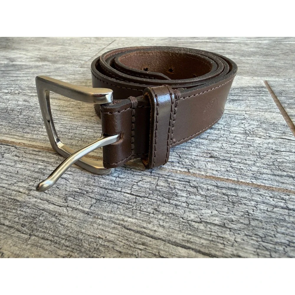 Genuine Leather Belt 38 Brown Classic Made in USA Mens Western‎ Dress Casual